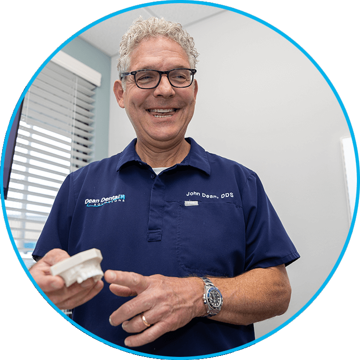 Doctor Going over dental implant process
